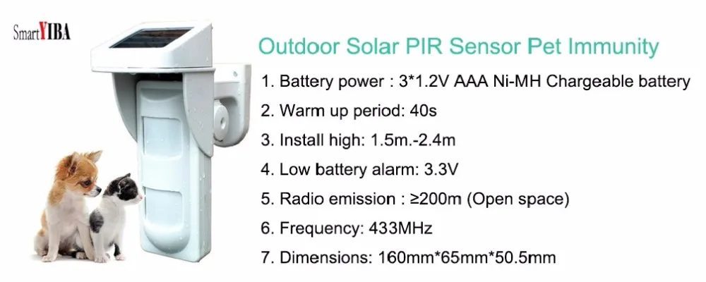 Solar pir pet