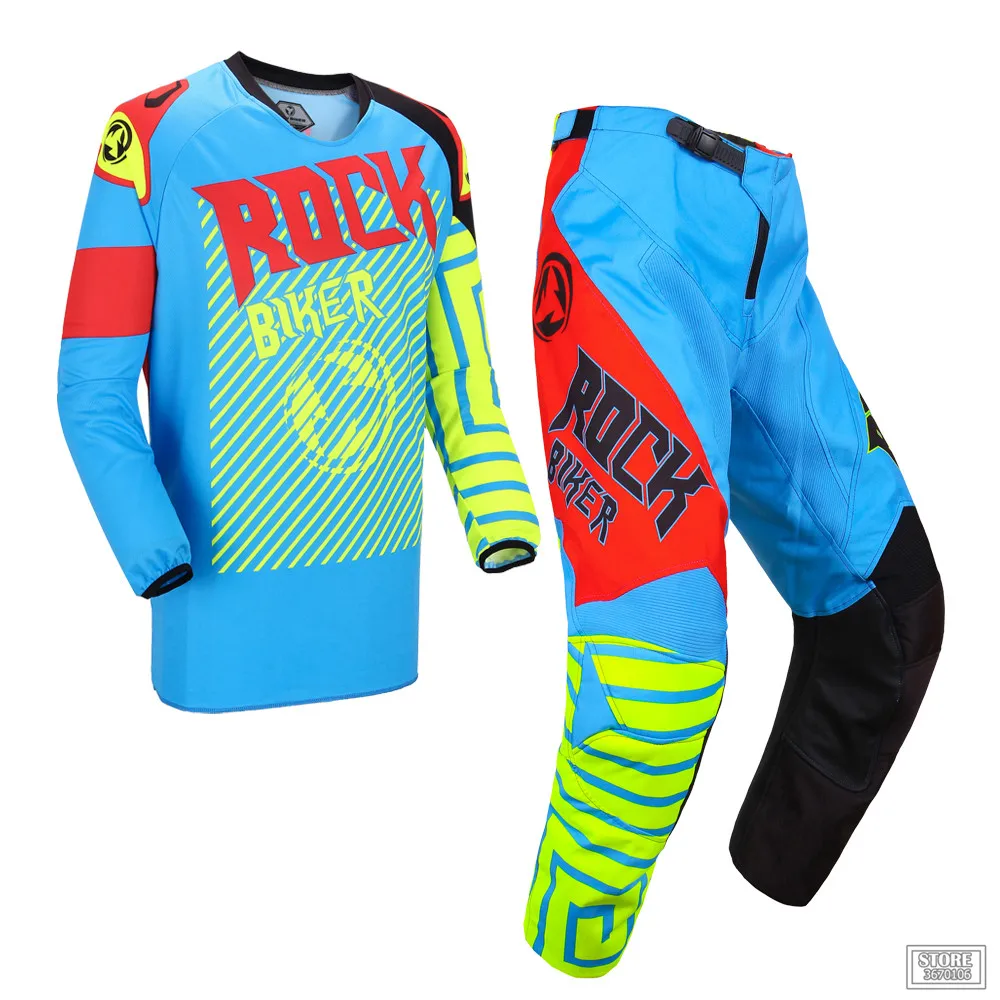 Байкерский костюм для мотокросса ROCK BIKER спортивный езды по бездорожью MTB DH MX