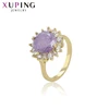 Xuping elegante estilo de la flor de luz de anillo de oro amarillo Chapado en Color piedra de hielo de la joyería para las mujeres Día de la Madre Regalos 15665 ► Foto 3/6