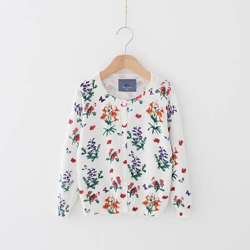 New Girl Sweaters Flower Cotton Top Air Conditioning Clothes Girls Cardigan Sweaters 2016Knitted Children Clothing Free Shipping (4)