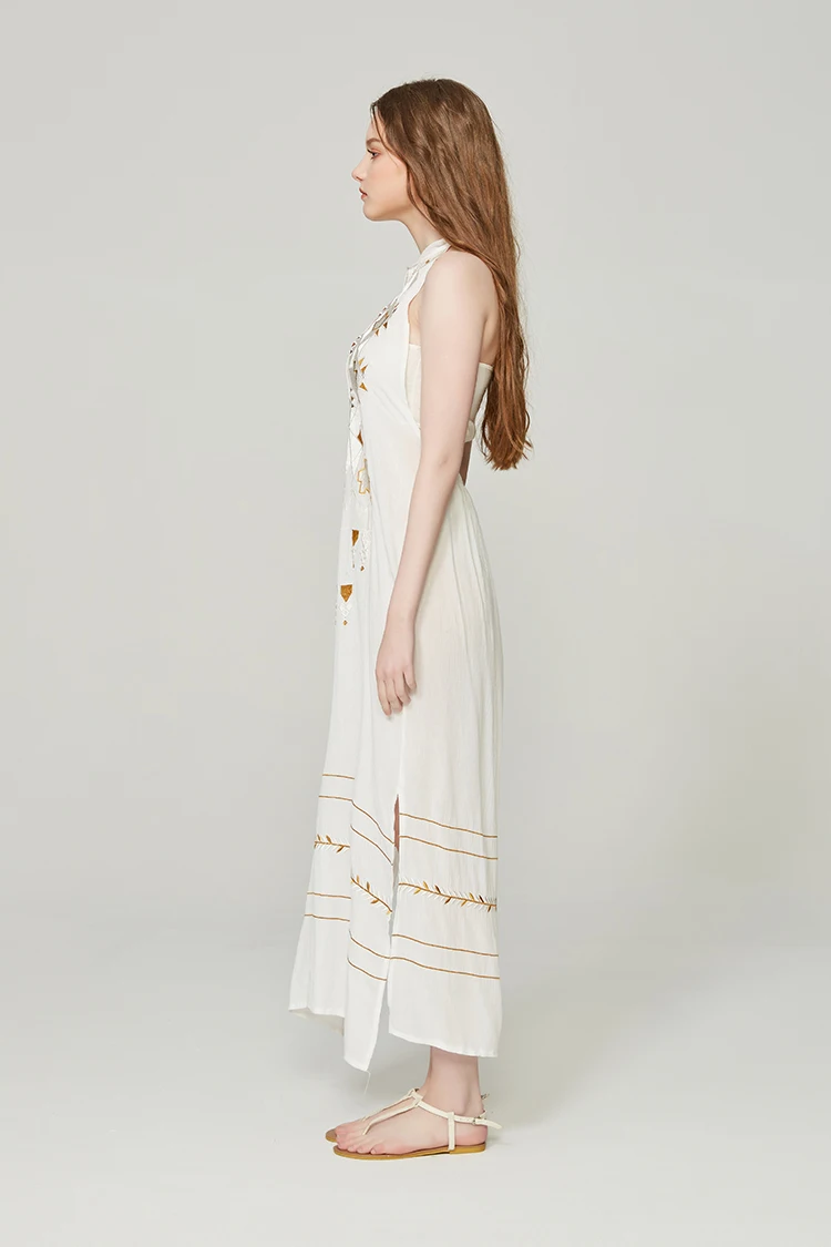Чешские Boho Befree длиной макси Платья для вечеринок Для женщин летние Вышивка Sexy