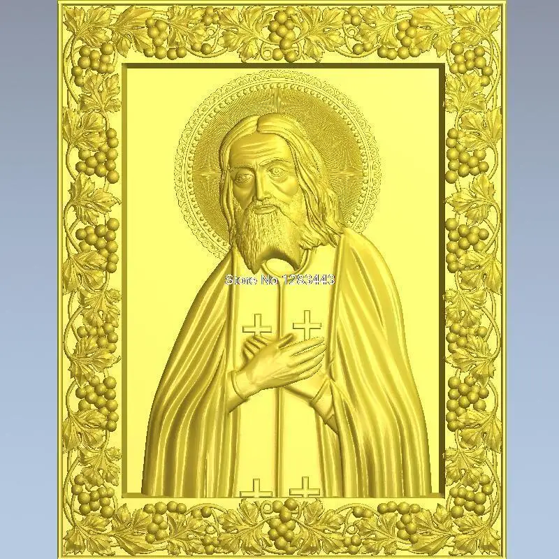 

High quality 3d model relief for cnc or 3D printers in STL file Seraphim of Sarov