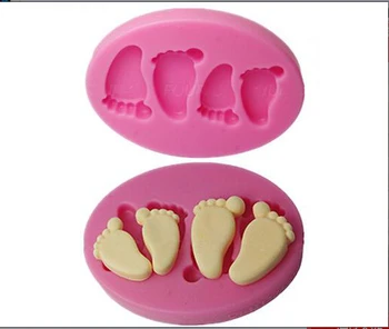 

Silicone chocolate mold Cake tools 3D Mini Feet/Foot Silicone Fondant Mould Design For Cake Decorating