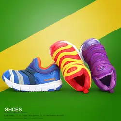 Детские кроссовки осень 2018 новая дышащая эластичная ткань кожа boys'running обувь уличная Нескользящая легкая тренировочная обувь для девочек