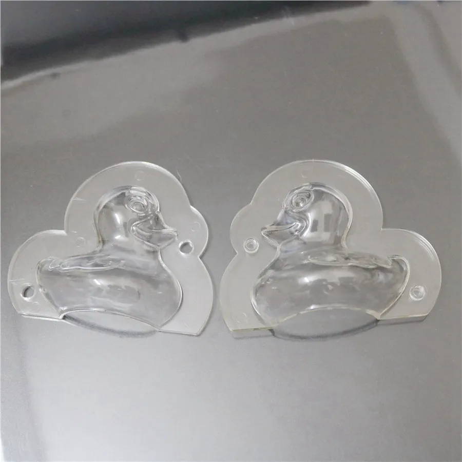 3D симпатичная мультяшная утка в форме твердого поликарбоната (ПК) шоколадная