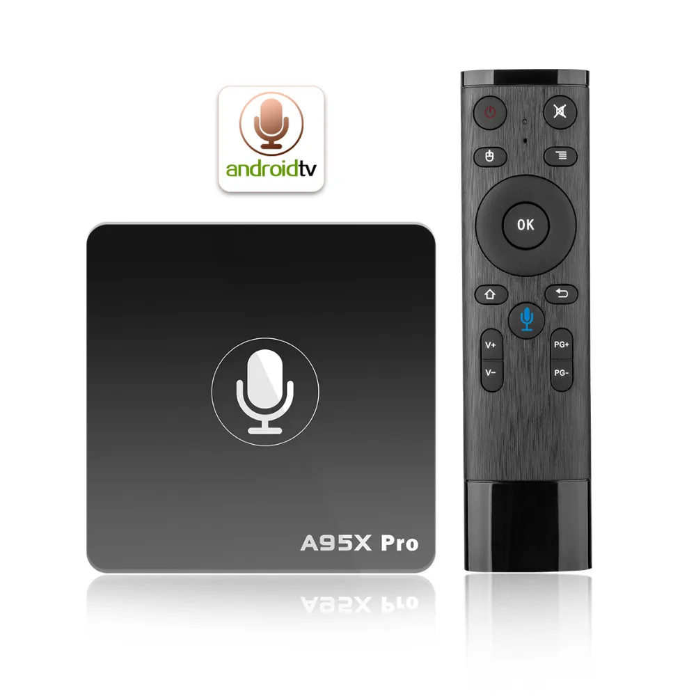 

A95X Pro TV Box 2.4G Voice Control Amlogic S905W Android 7.1 2GB RAM 16GB ROM WiFi 100Mbps H.265 Support Youtube 4K Media Player