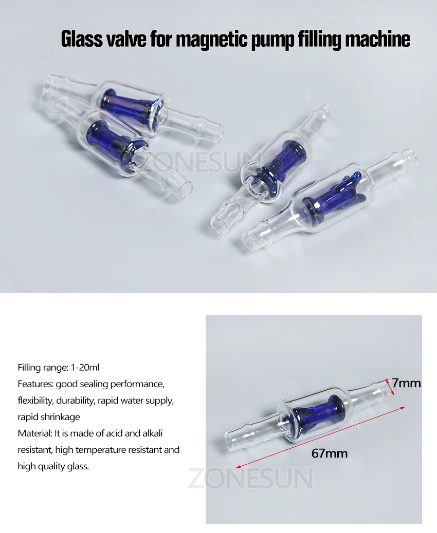 ZONESUN One-way Valve Magnetic Pump Filling Machine Inline Fluids Non-return