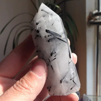 

TT61(179g) Special Natural Black Tourmailne Quartz Crystal Minerals Wand Decoration for Home Ornaments 2019 Healing