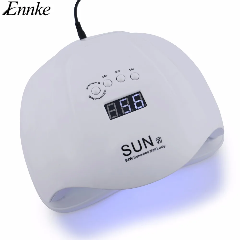 ENNKE SUNX 54W UV Светодиодная лампа для сушки ногтей 10s 30s 60s 99s таймер с кнопкой быстрого
