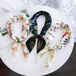70*70cm Fashion Print Scarves Women Elegant Cartoon Funny Silk Square Scarf Small Neckerchief Ladies Headband Hair Tie Band 70*70cm Fashion Print Scarves Women Elegant Cartoon Funny Silk Square Scarf Small Neckerchief Ladies Headband Hair Tie Band