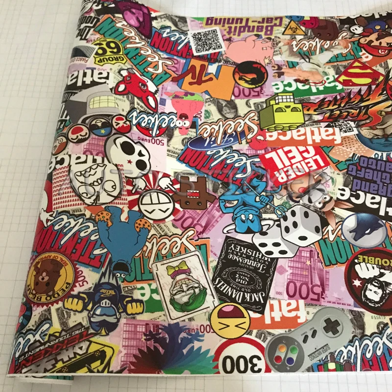cartoon skull dice sticker bomb car vinyls car sticker 4