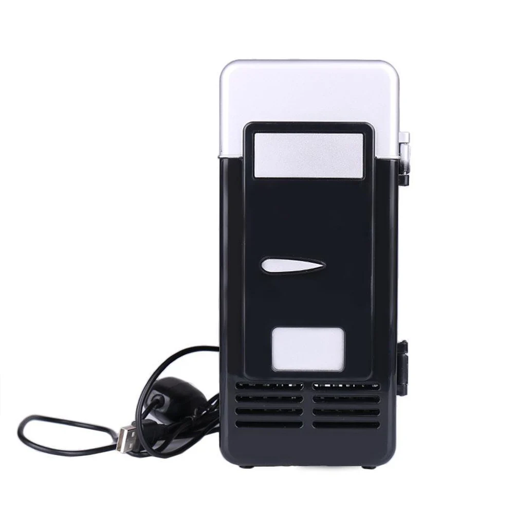 Пластиковый черный красный USB мини-холодильник с морозильной камерой Настольный напиток Сода бар 19,4*9*9 см охладитель воды и подогреватель ведра для льда напитков