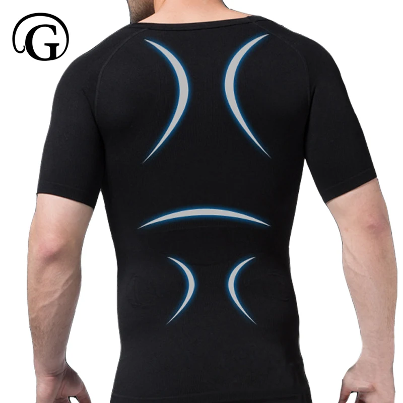

Back Supportor PRAYGER Slim T Shirts Slimming Waist Trainer Corset For Men Gynecomastia Shaper Tops Control Chest Undershirt
