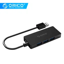 ORICO 4 Порты и разъёмы USB 3,0 концентратор прямоугольник мини usb-хаб сплиттер с OTG Функция для Windows и Mac OS портативных ПК-черный/белый(HS4U-U3