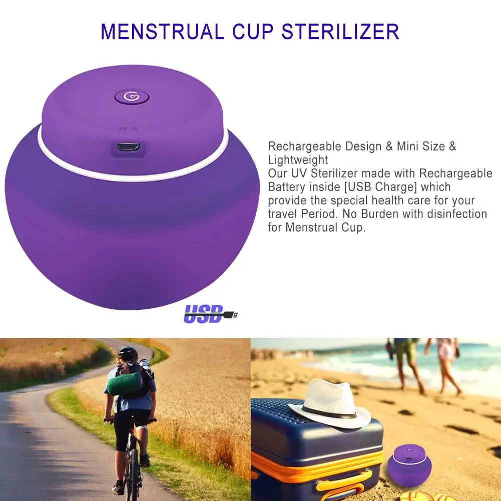 

Best Portable UV Menstrual Cup Sterilizer Cleaner Ultraviolet Disinfection UV Light Physical Antibacterial Cleaner For Beauty