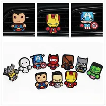 Автомобиль с героями комиксов Марвел, освежитель воздуха на выходе с рисунком из мультфильма «Мстители, «Халк», «Тор», «Железный человек логотип Vent Натуральные духи авто аксессуары для интерьера