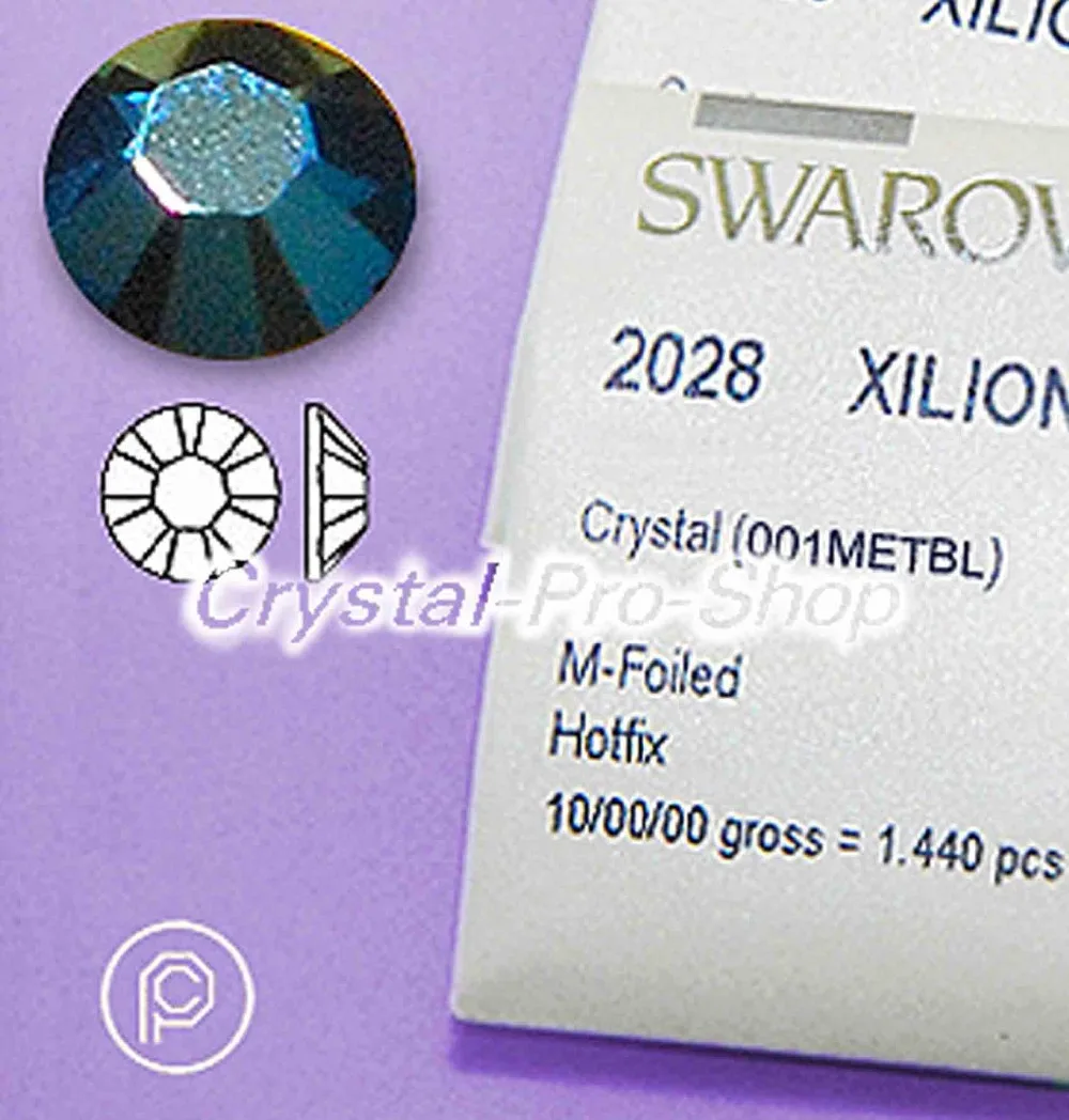 Элементы Swarovski синий металлик(METBL)(без горячей фиксации/горячей фиксации) железо на(ss3-ss34)(1 мм-7 мм) плоские с оборота Стразы