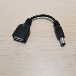 DC 2,1 мм x 5,5 мм адаптер для usb type A конвертер кабель для передачи данных Мужской и женский черный 10 см