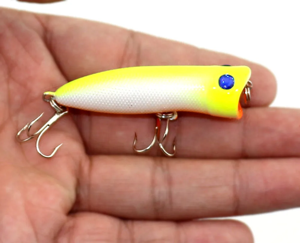 Isca de Pesca Equipamento de Pesca Centímetros Ganchos Popper Isca Artificial Crankbait Pike Trout Bait Wobblers Flutuantes Pesca 200pcs 5.5 5.4g 8 8 High Quality Esporte e Lazer