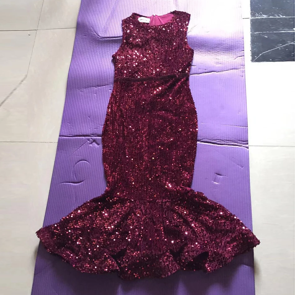 Liser новое летнее женское платье с круглым вырезом сексуальное платье с блестками облегающее вечернее платье красное вино черное розовое рыбий хвост платья Vestidos