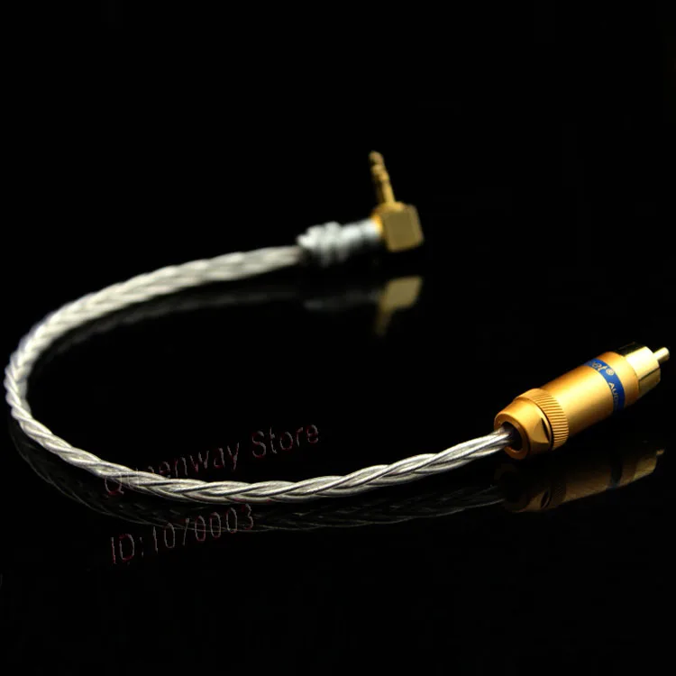 

3.5mm turn RCA single copper silver plated cable lotus Coaxial line/cable HIFI digital coaxial audio cable/line