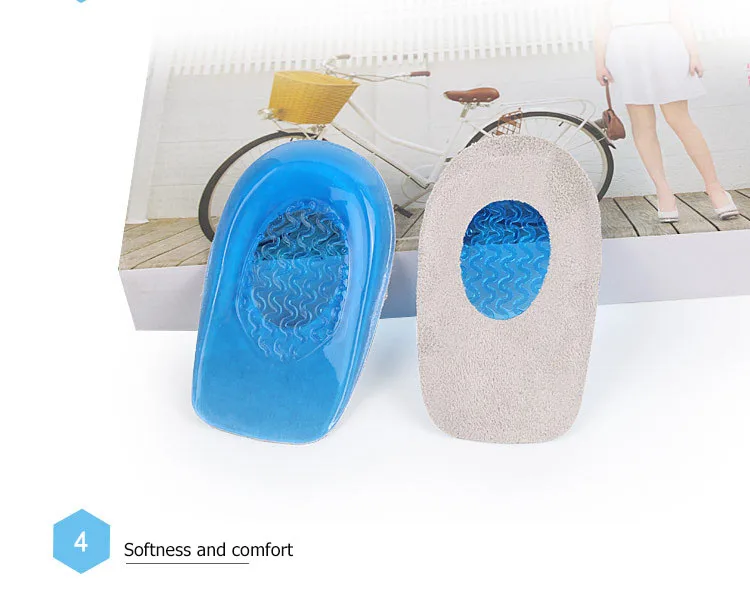SEBS Силиконовые вставки для пяток подкладка под ножки гель ног пятки подушки половина стельки Уход за ногами инструмент силиконовый каблук чашки гель