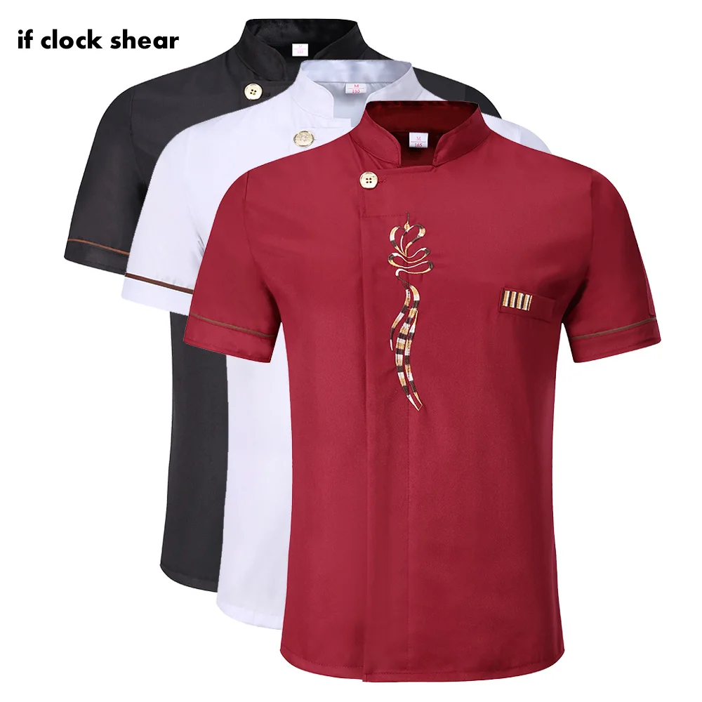 

2019 new arrivals Wholesale Unisex Kitchen Chef Restaurant Uniform Shirt Breathable Double Breasted Dress Chef Jacket chef works