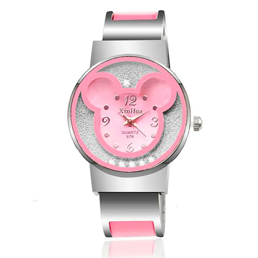 Children's Watches with Mickey Mouse Bracelet Watches Cute Rolling Rhinestone Wristwatches Casual Quartz Watch for Kid Girl Gift Children's Watches with Mickey Mouse Bracelet Watches Cute Rolling Rhinestone Wristwatches Casual Quartz Watch for Kid Girl Gift