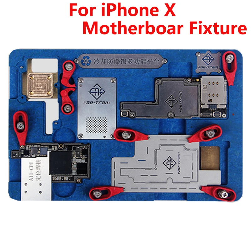 

Newest Eplosion-proof Cooling Tin Multi-functional Platform For iPhone X Motherboard Fixture A11 Circuit Board PCB Holder Jig