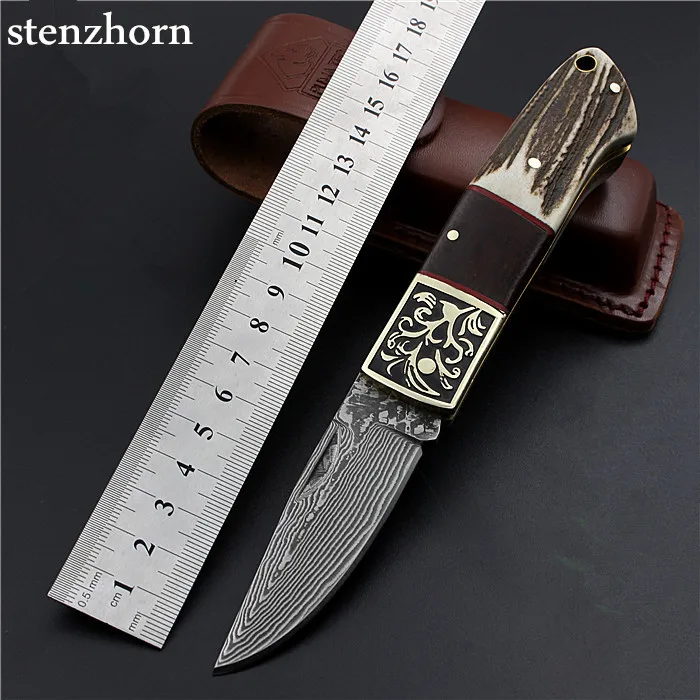 

2018 New Free Shipping Damascus Outdoor Tactical Folding Fruit Knife Self-defense Camping Survival Pocket Gift Collection Knives