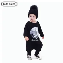 Г. Детская одежда осенний хлопковый комплект одежды для мальчиков, одежда для малышей цельный комбинезон, комбинезоны с рисунком Луны, SR044