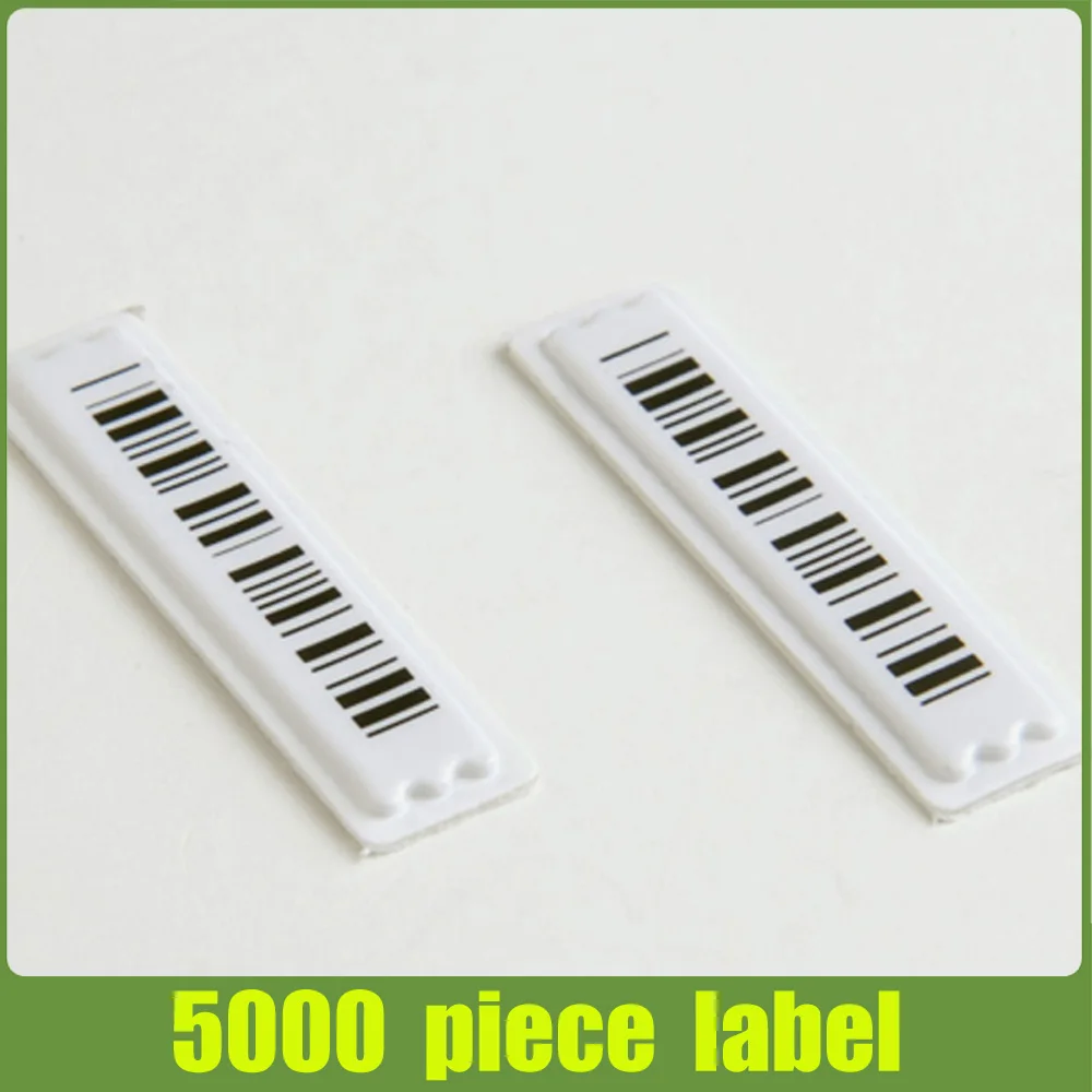 

5000 piece 58Khz DR label with barcode,adhesive eas soft label shipping by DHL/Fedex
