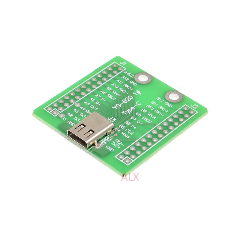 

1PCS USB 3.1 cable test board type-c Female Plug jack to DIP Adapter Connector Welded PCB Converter Pinboard