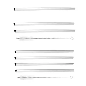 

1/2/3/5Pcs Reusable Drinking Straw Heart Shaped Stainless Steel Metal Straws Reusable Straw w/Cleaning Brush Bar Accessories
