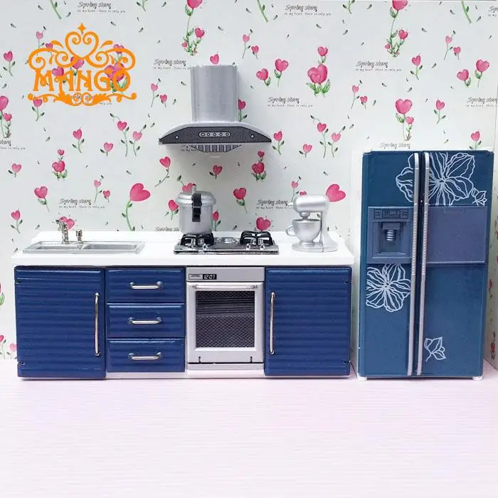 1:12 Dollhouse Miniatures Furniture re-ment Refrigerator hearth integral kitchen lampblack machine игрушки для кукольных домиков re ment re ment rilakkuma birthday cake