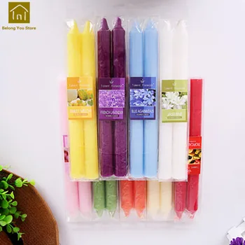 

Long Smokeless Scented Candle Home Candlelight Dinner Accessories Bougies Et Chandelles Wax Decorative Stick Candles JKK141