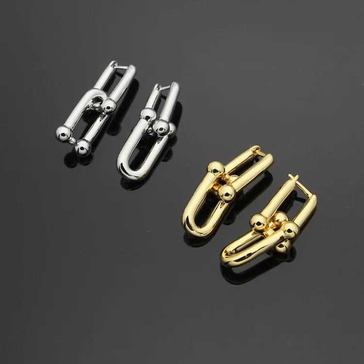 

High Quality Titanium Steel Fashion Gold/Silver Earrings High Quality Earrings For Woman Party Wedding Jewelry Boucle D'