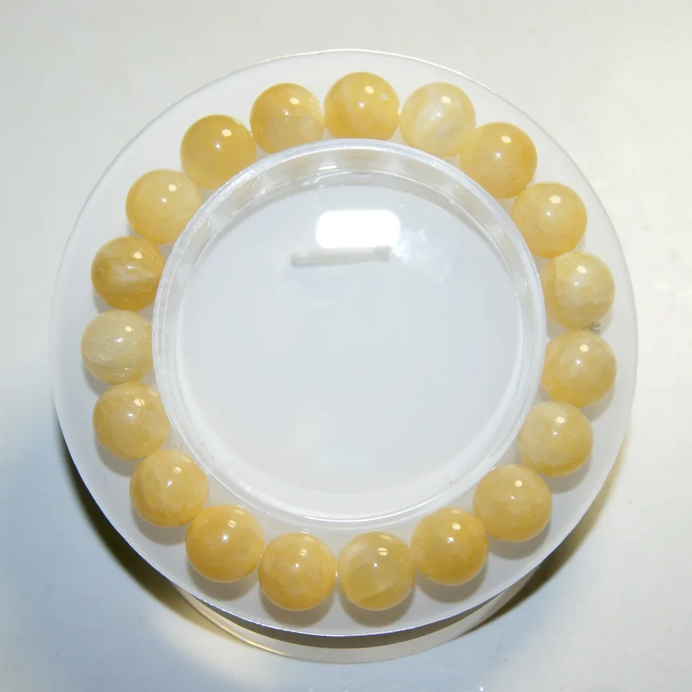Wholesale New Natural 10 MM Natural Stone Yellow Bracelets Stone
