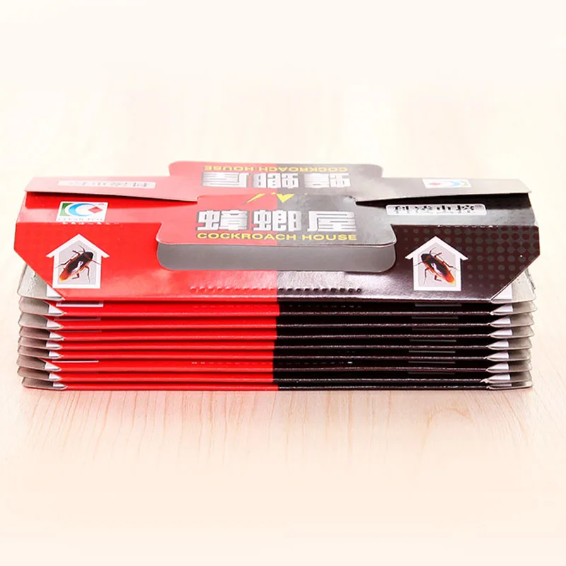 

10pcs Cockroach House Cockroach Trap Repellent Killing Bait Strong Sticky Catcher Traps Insect Pest Repeller Eco- friendly
