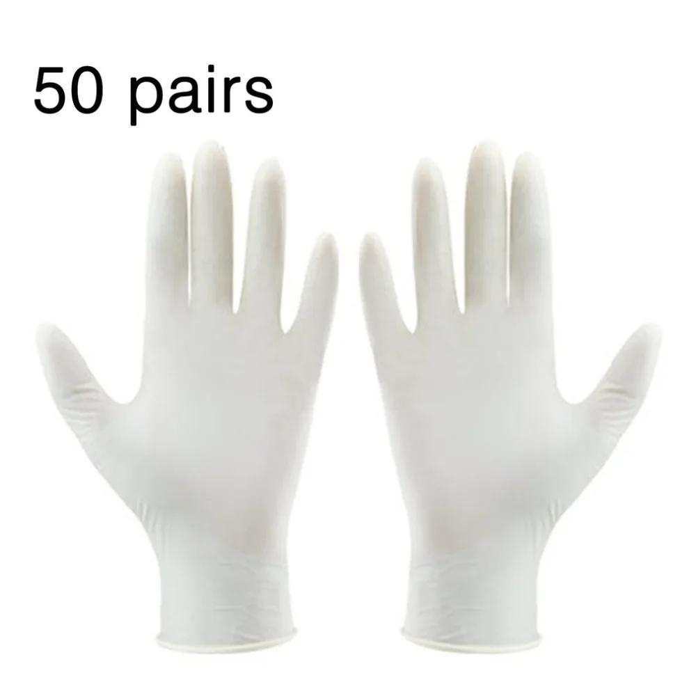 50 пара уровень одноразовые латексные перчатки электронная фабрика лабораторные перчатки одноразовые рабочие перчатки 2019 новое
