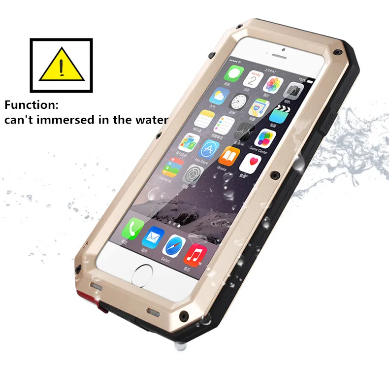 Aluminum Metal Armor Phone Case For iPhone X (13)