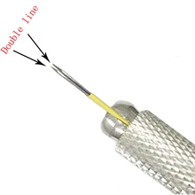 100 шт 17F двойной линии Перманентный с ручным управлением татуировки микроблейдинг бровей Иглы лезвия для постоянного макияжа