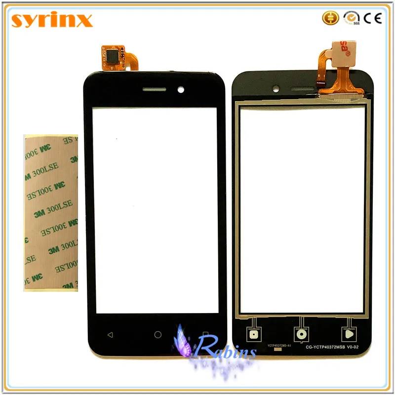 SYRINX с лентой сенсорный экран Переднее стекло объектив для Micromax Q3001 Сенсорная