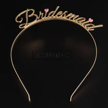 

100pcs Team Bride Bridesmaid Bride Tiara Crown Hen Headband Bachelorette Party Wedding Bridal Engagement DIY Decoration
