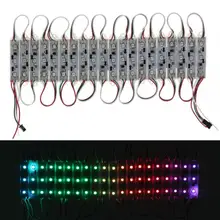 IC цифровой светодиодный модуль свет WS2811 DMX 3 светодиодный DC12V светодиодный свет сада SMD5050 RGB Водонепроницаемый светодиодный пиксель цифровой модульная светящаяся гирлянда