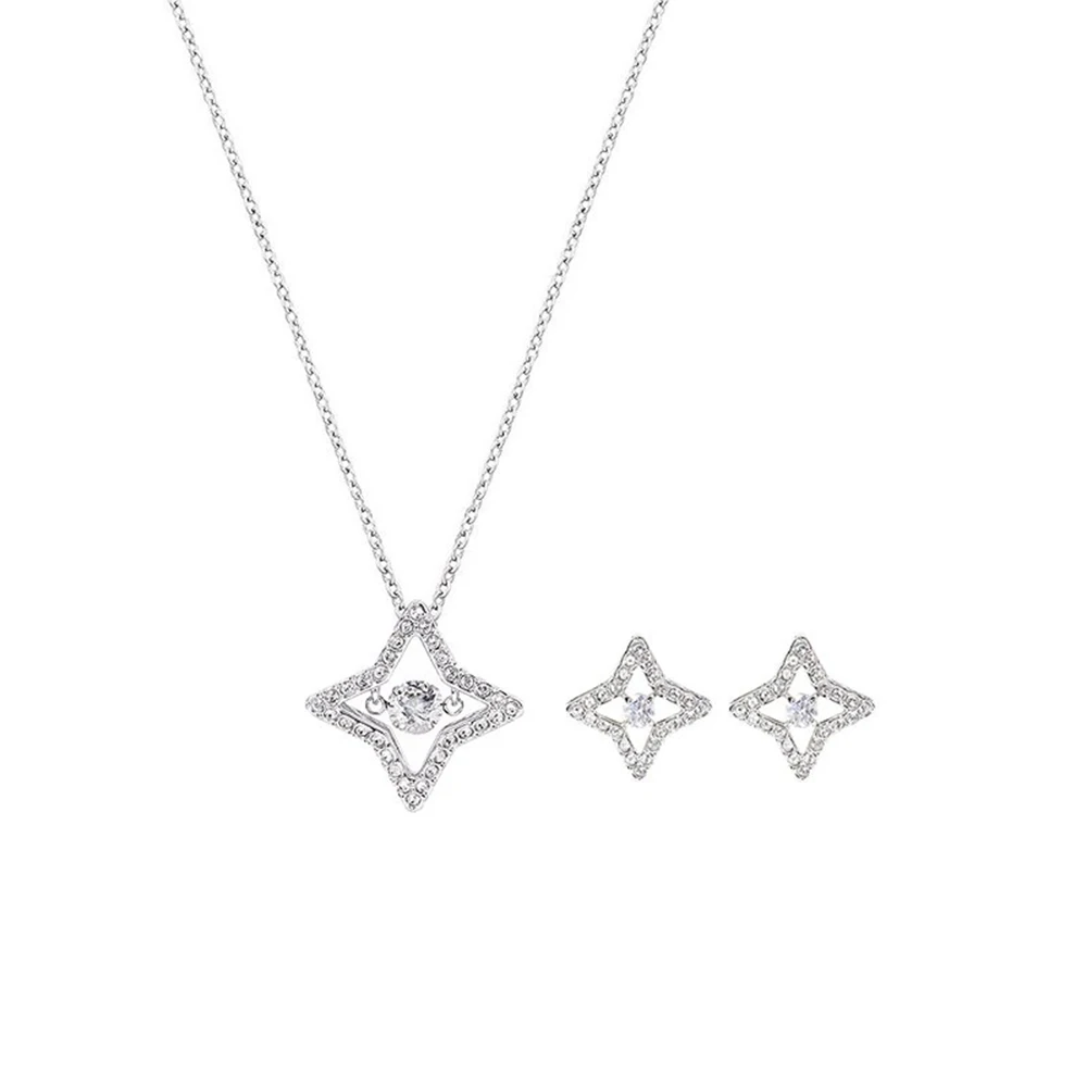 

SWA RO 2019 New Products Sparkling Dance Star Set Small White Original Jewelry Gifts for Girlfriends Anniversary Wedding 5349667