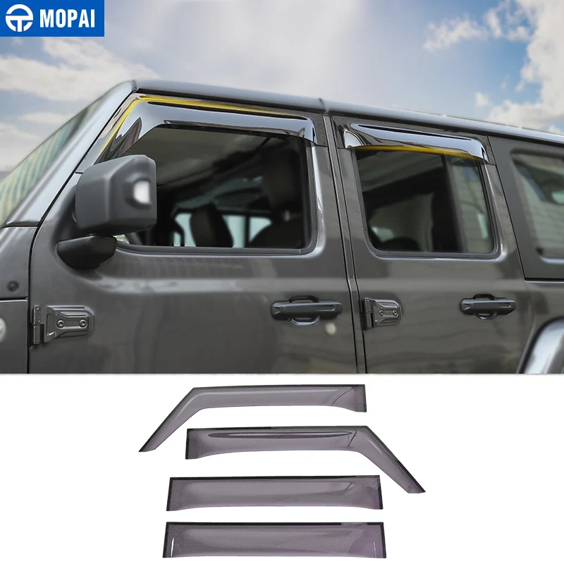 MOPAI Car Window Visors for Jeep Wrangler JL 2018 Car Windows Sunvisor