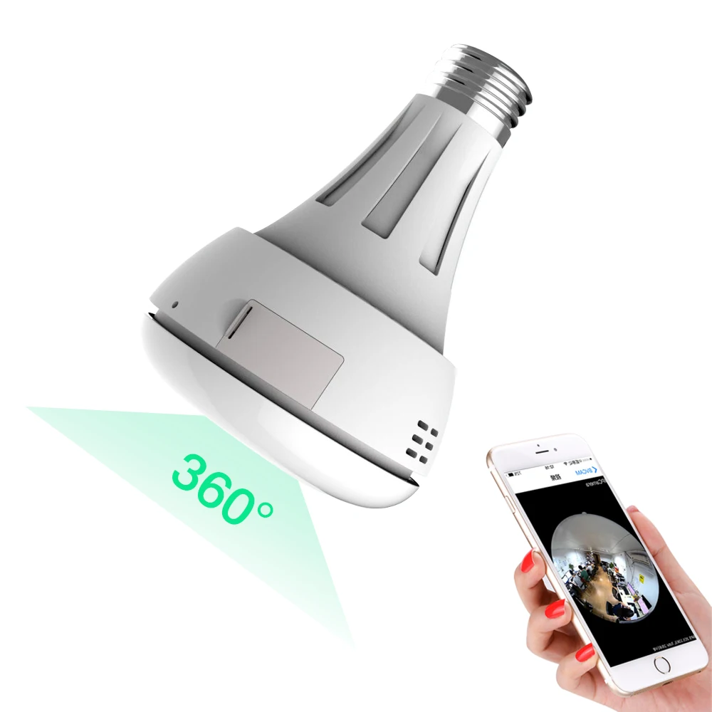

Wifi Mini IP Camera 360 Degree Home Security Wireless Panoramic Wifi IP CCTV Camera 3.0MP Video Security Camera View Angel Lamp