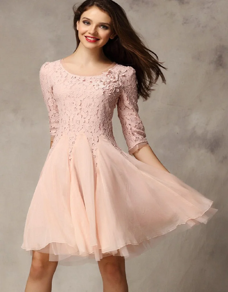 Wedding Junior Dress online buy wholesale junior graduation dress from china homecoming dresses 2015 with half sleeves knee length sweet 16 vestidos de