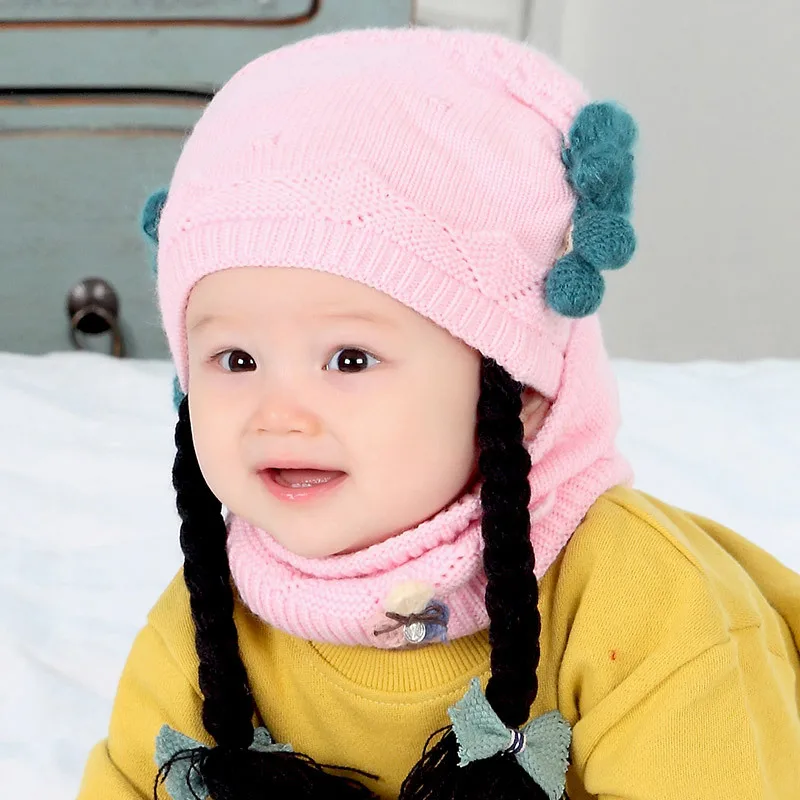 Детская зимняя шапка Детская осенняя шляпа с цветочным узором и бантом модная шапка с капюшоном и кольцом для малышей реквизит для фотосъемки новорожденных и девочек
